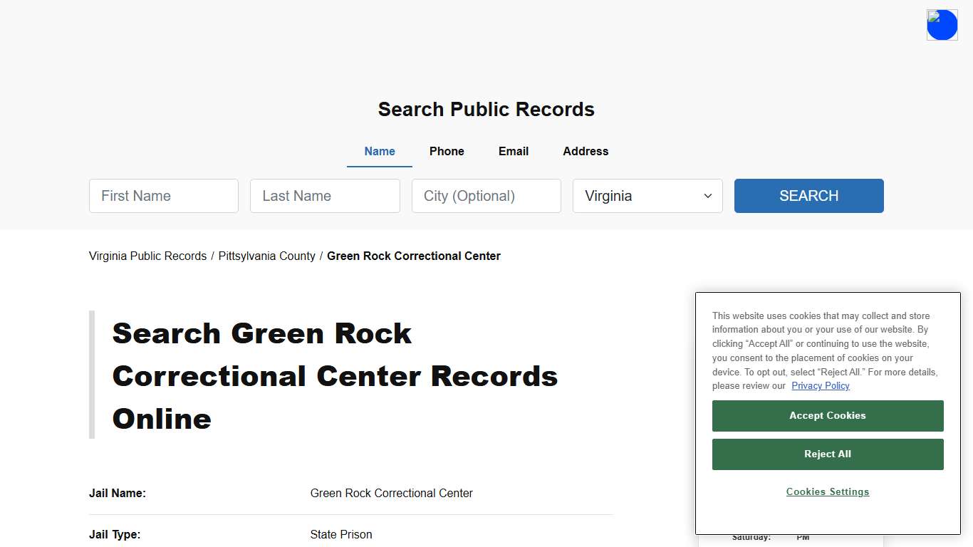Green Rock Correctional Center - Pittsylvania - Virginia - TPI